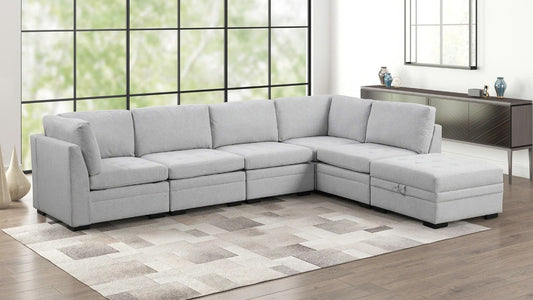 Thomas Light Grey modular sectional