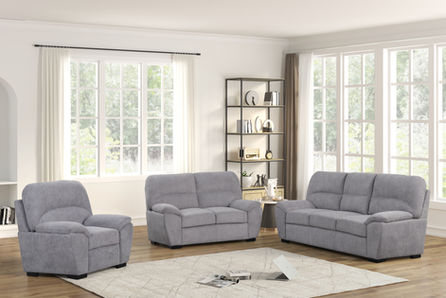 Tiffany 3-Piece Performance-Fabric Set - Dark Grey