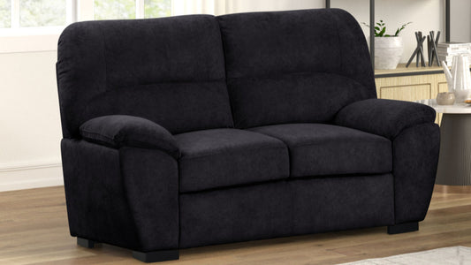 Tiffany Performance-Fabric Loveseat - Black