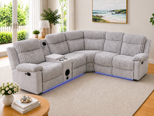Tom 3-piece manual reclining sectional