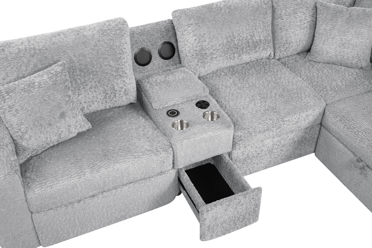 XL Ryder Light Grey sectional detail