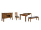 Ralene Dining Table and 4 Chairs and Bench with Storage