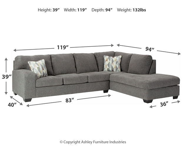 Dalhart 2-Piece Sectional with Ottoman