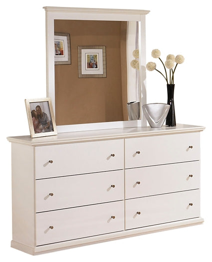 Bostwick Shoals Full Panel Headboard with Mirrored Dresser and Chest