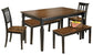 Ashley Express - Owingsville Dining Table and 2 Chairs and 2 Benches