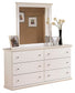Bostwick Shoals King Panel Bed with Mirrored Dresser