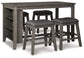 Ashley Express - Caitbrook Counter Height Dining Table and 4 Barstools