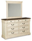 Bolanburg Queen Panel Bed with Mirrored Dresser