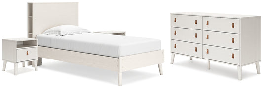Ashley Express - Aprilyn Twin Bookcase Bed with Dresser and 2 Nightstands