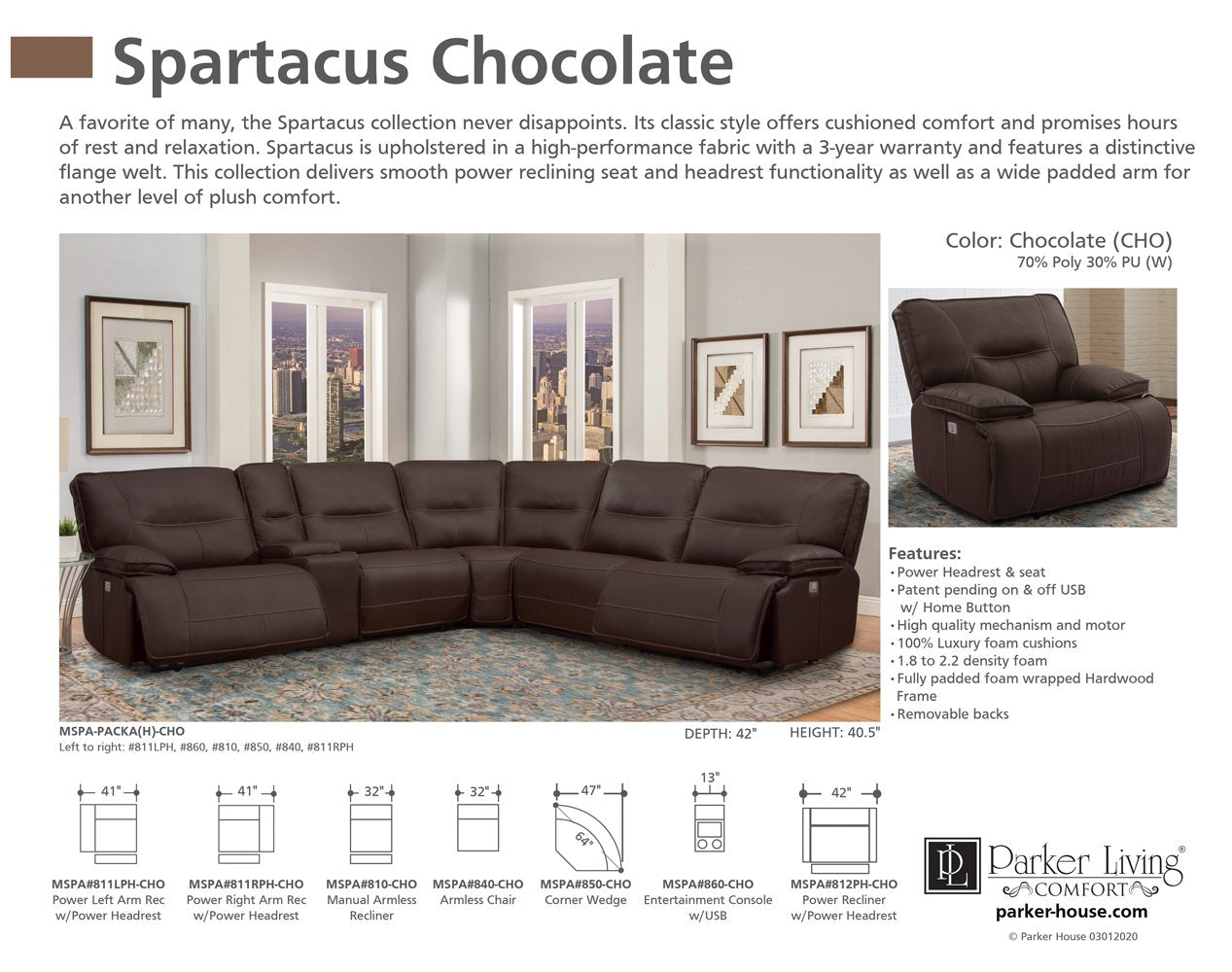 SPARTACUS - CHOCOLATE 6PC PACKAGE A (811LPH, 810, 850, 840, 860, 811RPH)