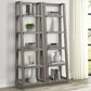 PURE MODERN PAIR OF ANGLED ETAGERE BOOKCASE PIERS