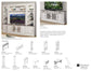 PROVENCE 6PC GLASS BOOKCASE LIBRARY WALL