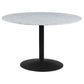Bartole Round Dining Table White and Matte Black