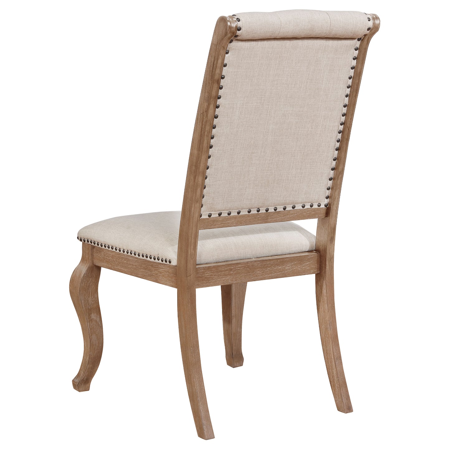 Brockway Tufted Side Chairs Cream and Barley Brown (Set of 2)
