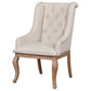 Brockway Tufted Arm Chairs Cream and Barley Brown (Set of 2)