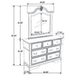 Cambridge 7-drawer Rectangular Dresser with Mirror Cappuccino