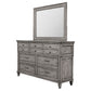 Avenue 8-drawer Rectangular Dresser with Mirror Grey