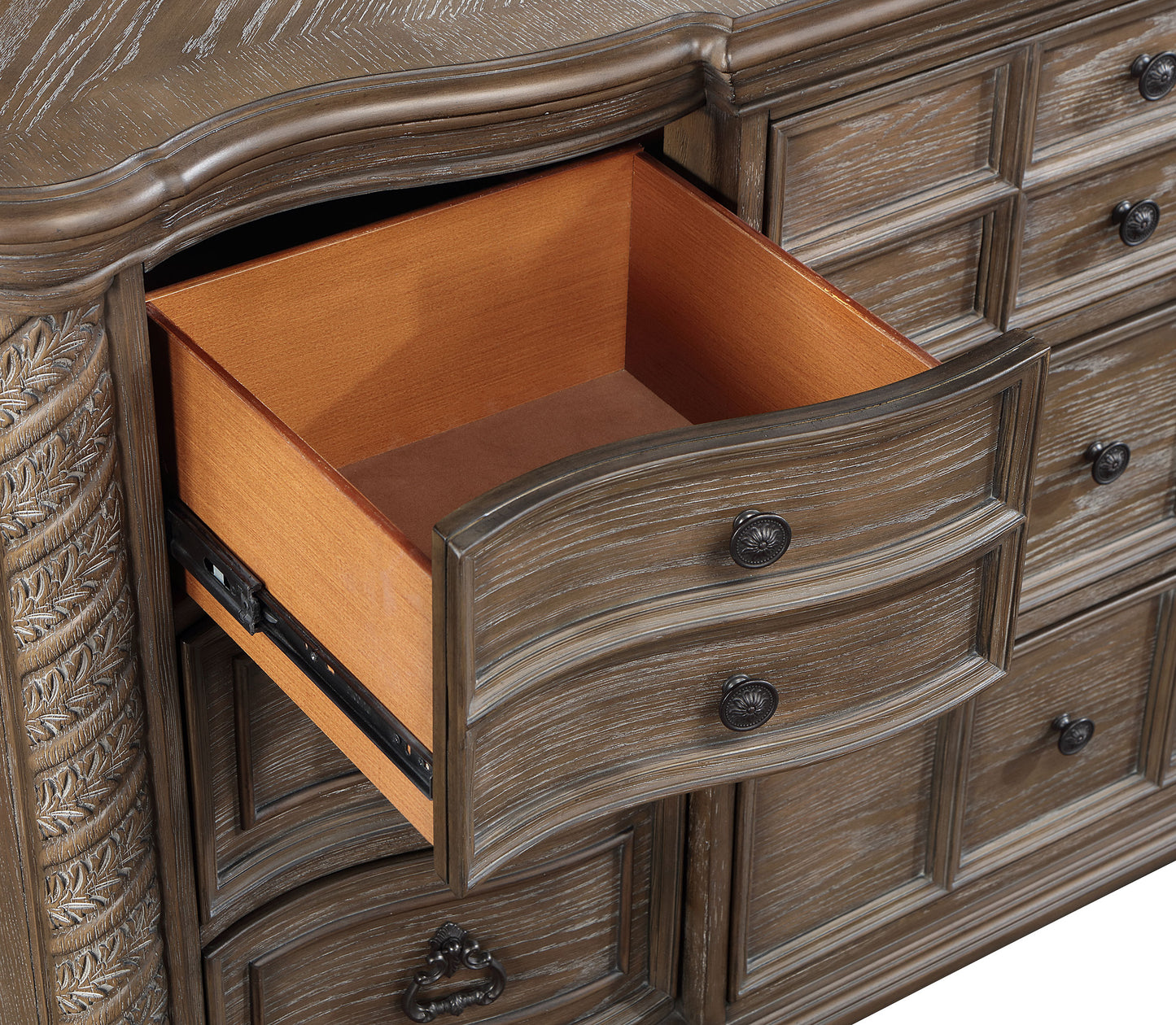 Emmett 9-drawer Dresser with Mirror Walnut