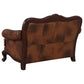 Victoria Tufted Back Loveseat Tri-tone and Brown