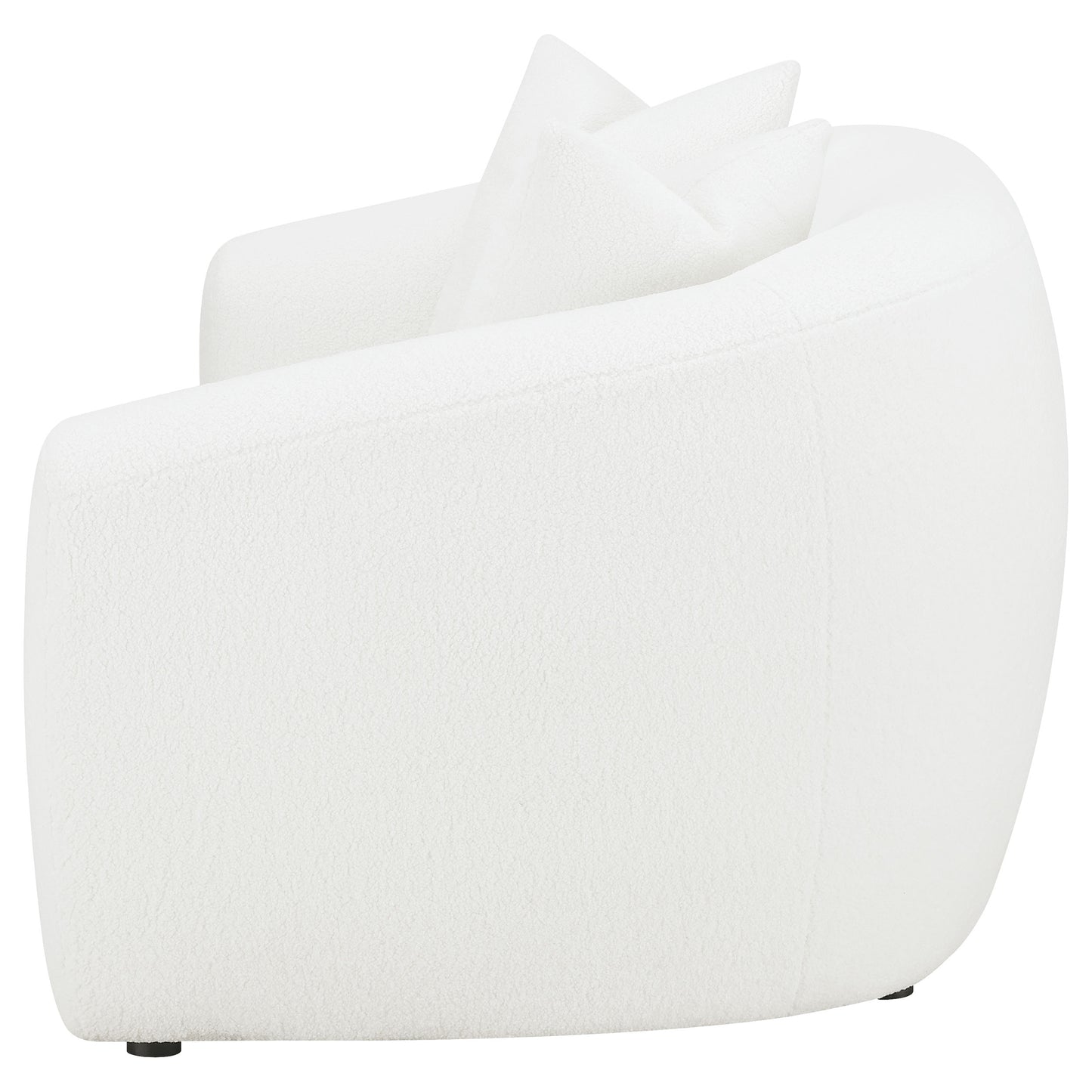 Isabella Faux Sheepskin Upholstered Loveseat Natural