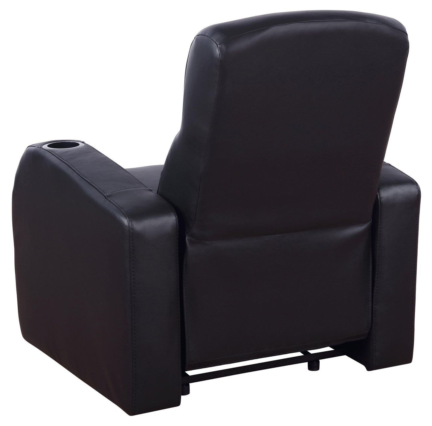 Cyrus Upholstered Recliner Living Room Set Black