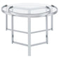 Delia 2-Piece Round Glass Top Nesting Coffee Table Chrome