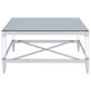 Lindley Square Tempered Mirror Acrylic Coffee Table Chrome