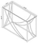 Lille Glass Top Entryway Console Table Accents Chrome
